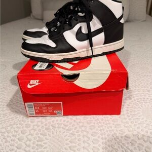 Nike Kids High-Top Black and White Sneakers
